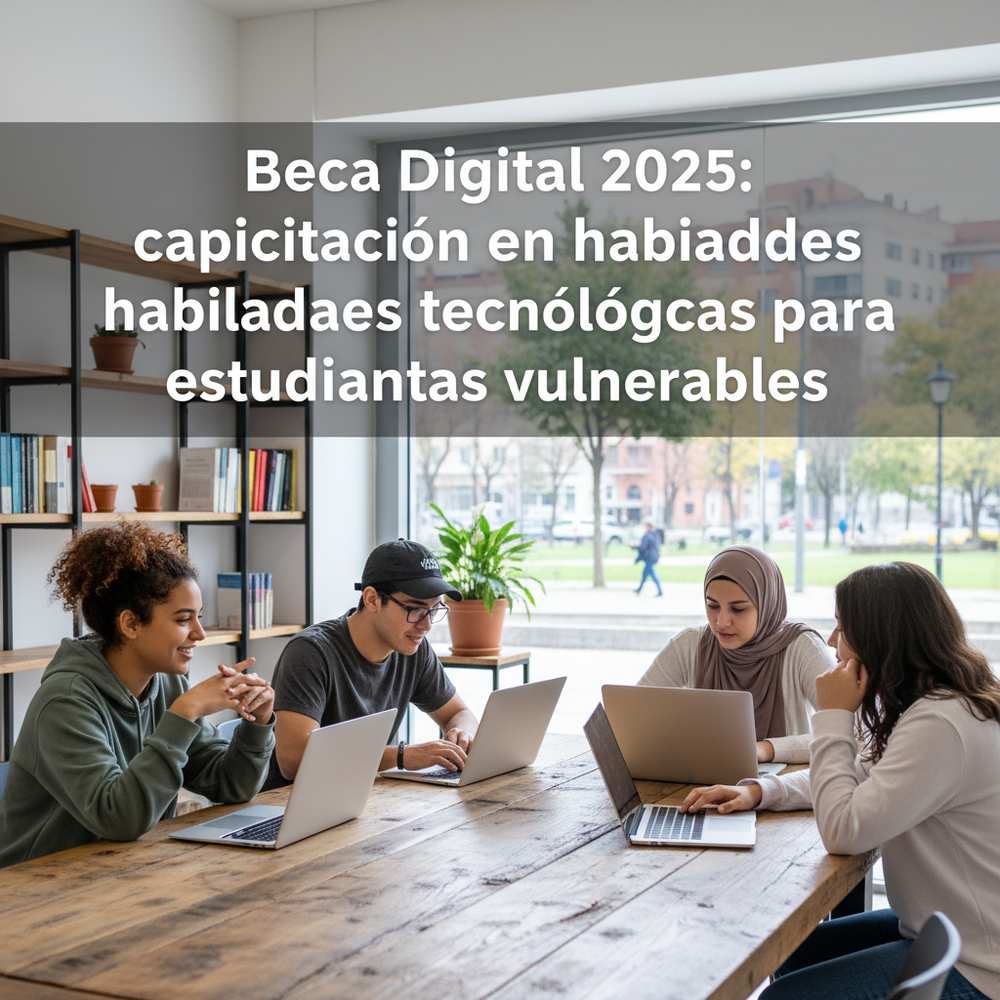Beca Digital 2025: capacitación en habilidades tecnológicas para estudiantes vulnerables