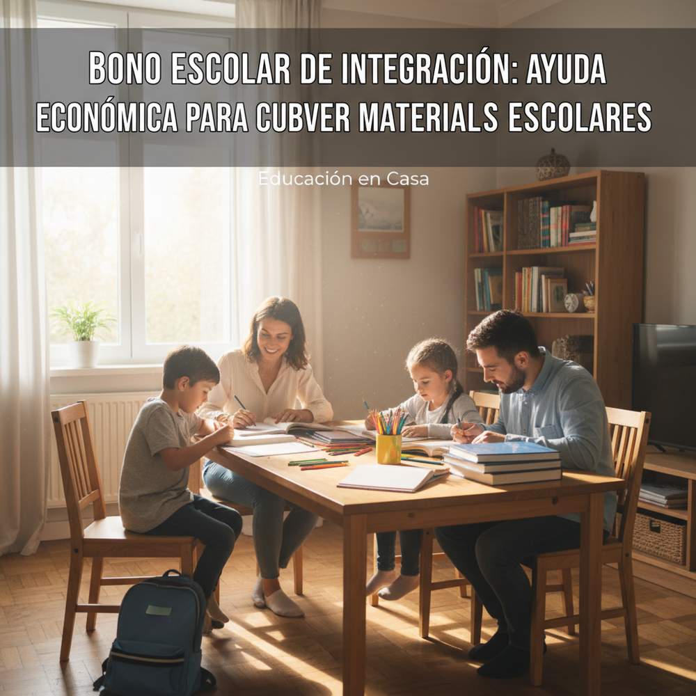 Bono Escolar de Integración: ayuda económica para cubrir materiales escolares